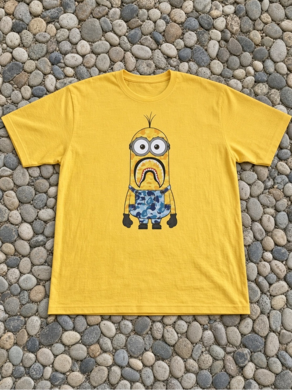 Gildan Yellow Short-Sleeve Tee with Cartoon Character